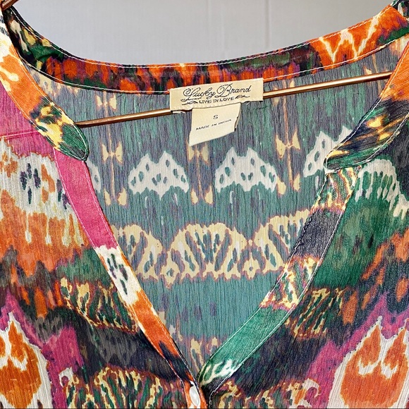 Lucky Brand Sheer Tunic Small - Picture 3 of 4